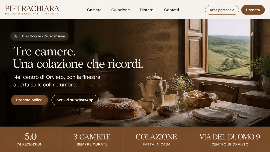 Home page del sito di Pietrachiara